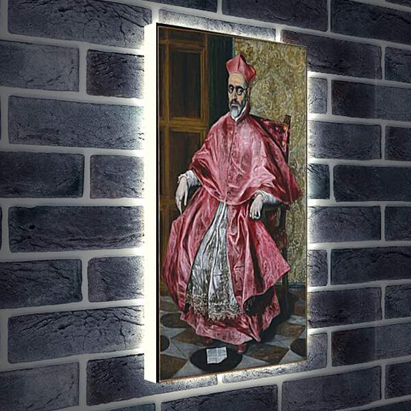 Лайтбокс световая панель - Portrait of a Cardinal, Probably Cardinal Do. Эль Греко