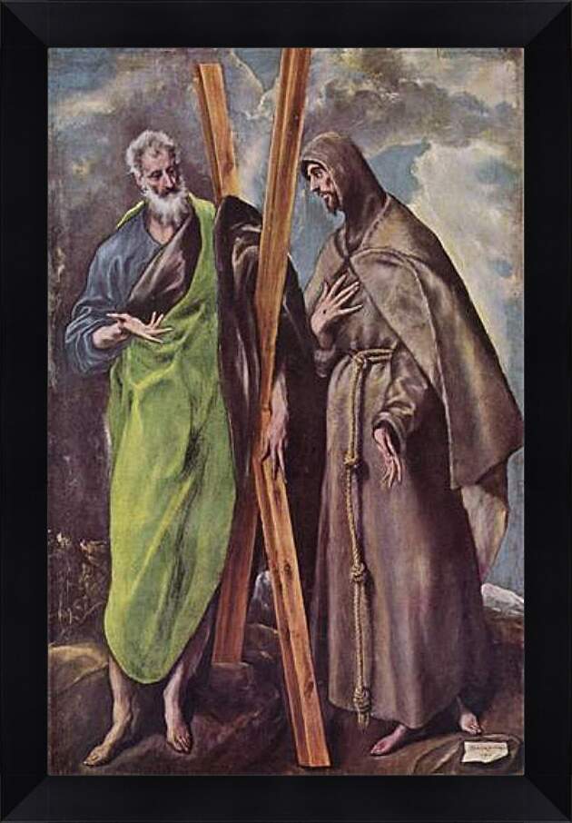 Картина в раме - Hll. Andreas und Franziskus. Эль Греко