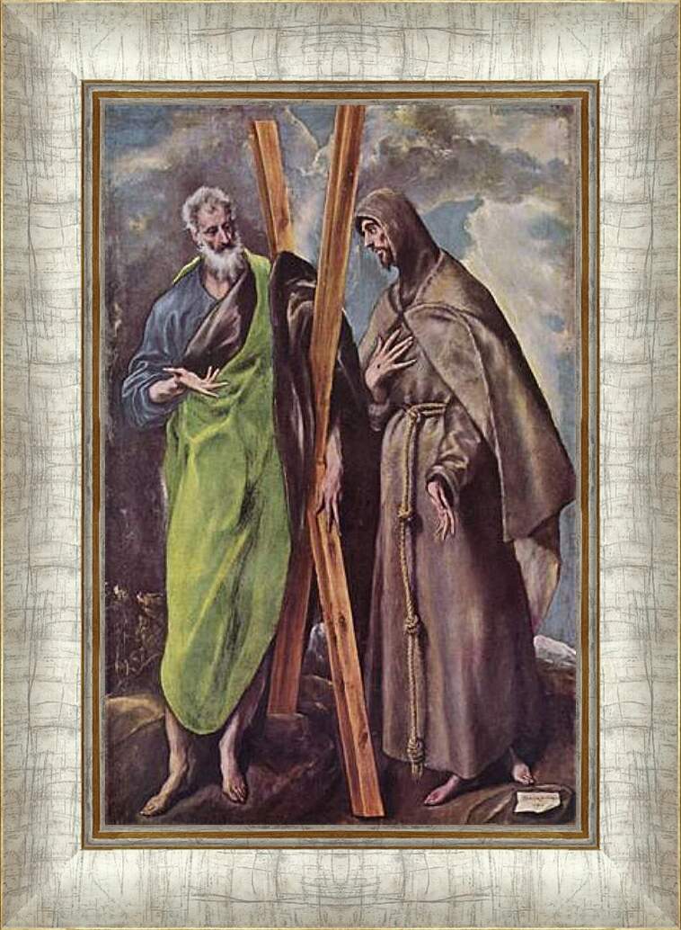 Картина в раме - Hll. Andreas und Franziskus. Эль Греко