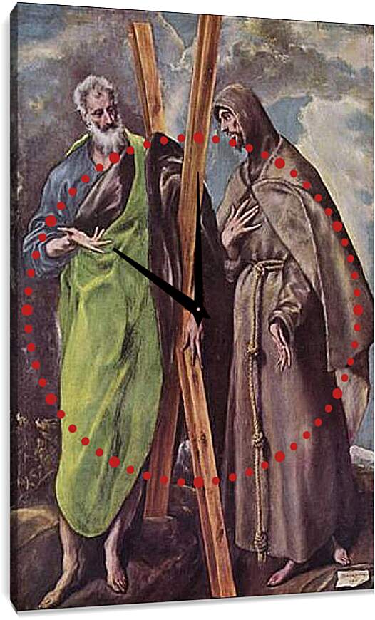 Часы картина - Hll. Andreas und Franziskus. Эль Греко