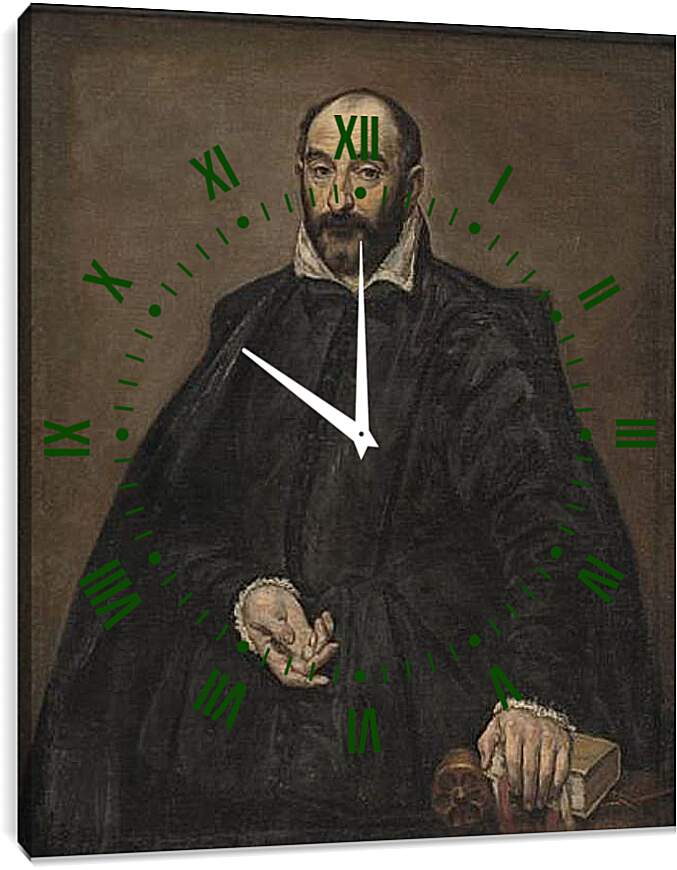 Часы картина - Retrato de un Hombre. Эль Греко