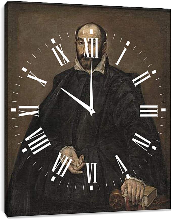 Часы картина - Retrato de un Hombre. Эль Греко