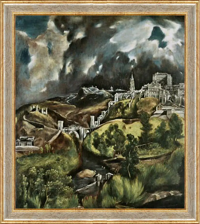 Картина в раме - View of Toledo. Эль Греко