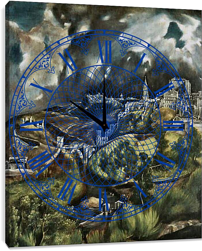 Часы картина - View of Toledo. Эль Греко