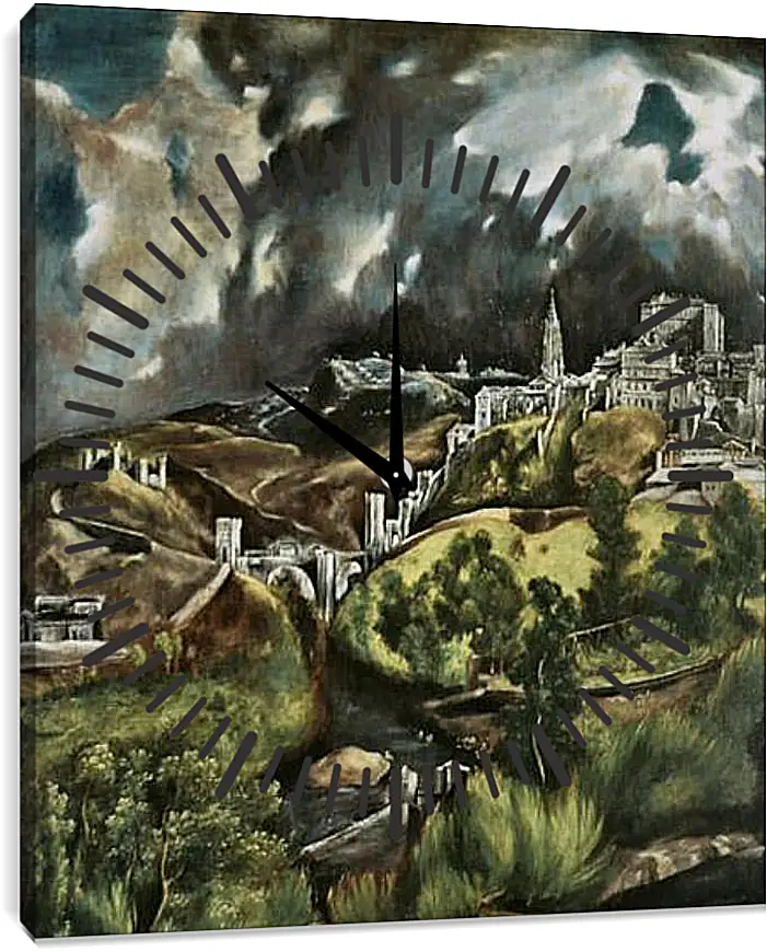 Часы картина - View of Toledo. Эль Греко