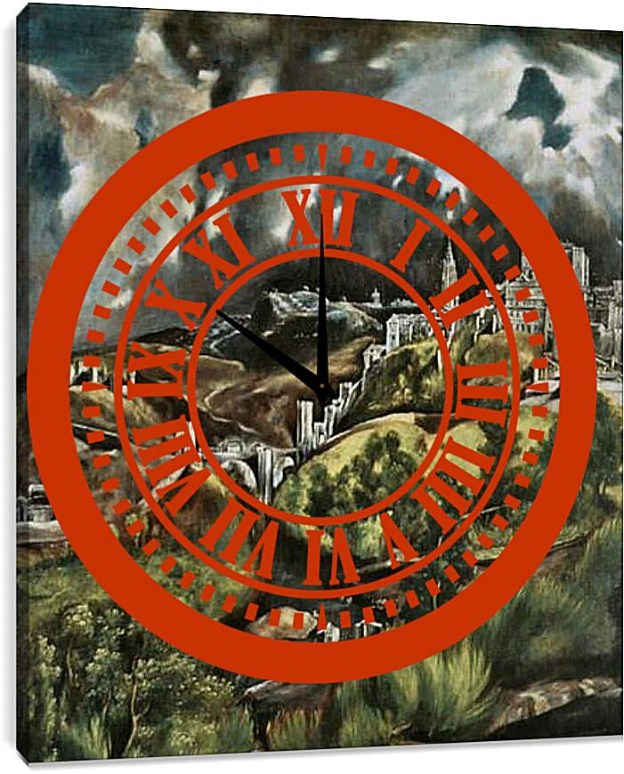 Часы картина - View of Toledo. Эль Греко