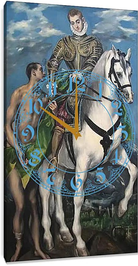 Часы картина - Saint Martin and The Begger. Эль Греко