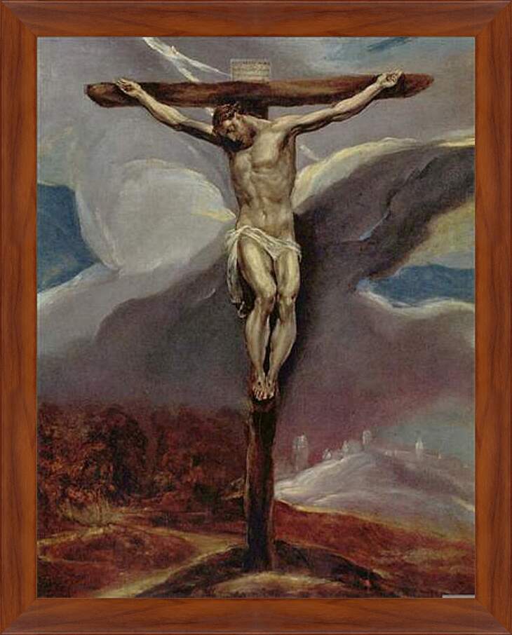 Картина в раме - Christus am Kreuz. Эль Греко