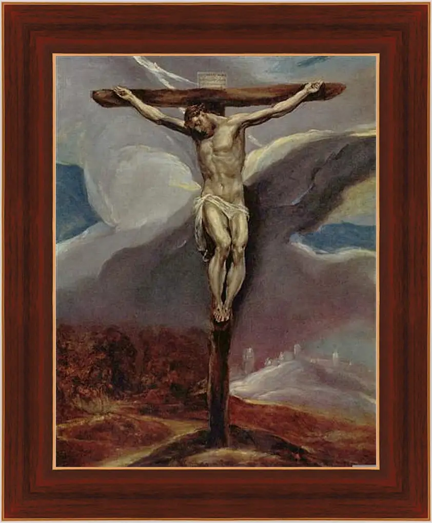 Картина в раме - Christus am Kreuz. Эль Греко