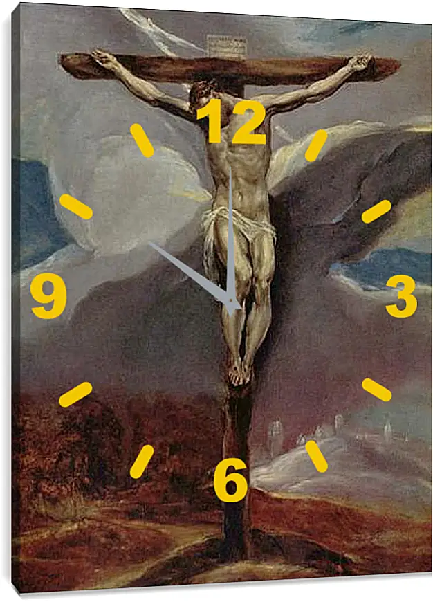 Часы картина - Christus am Kreuz. Эль Греко
