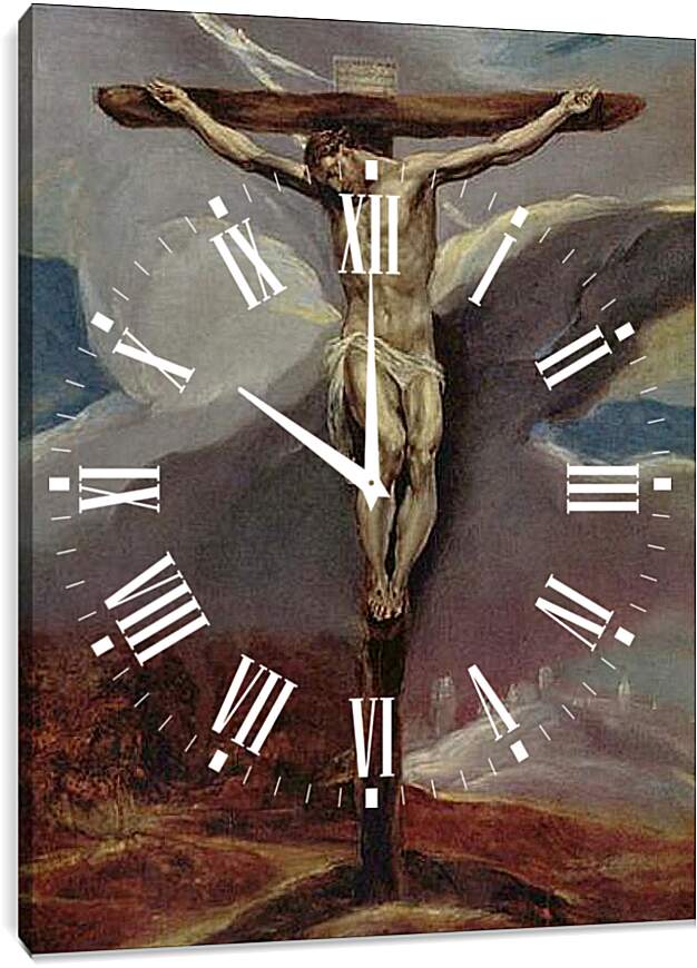 Часы картина - Christus am Kreuz. Эль Греко