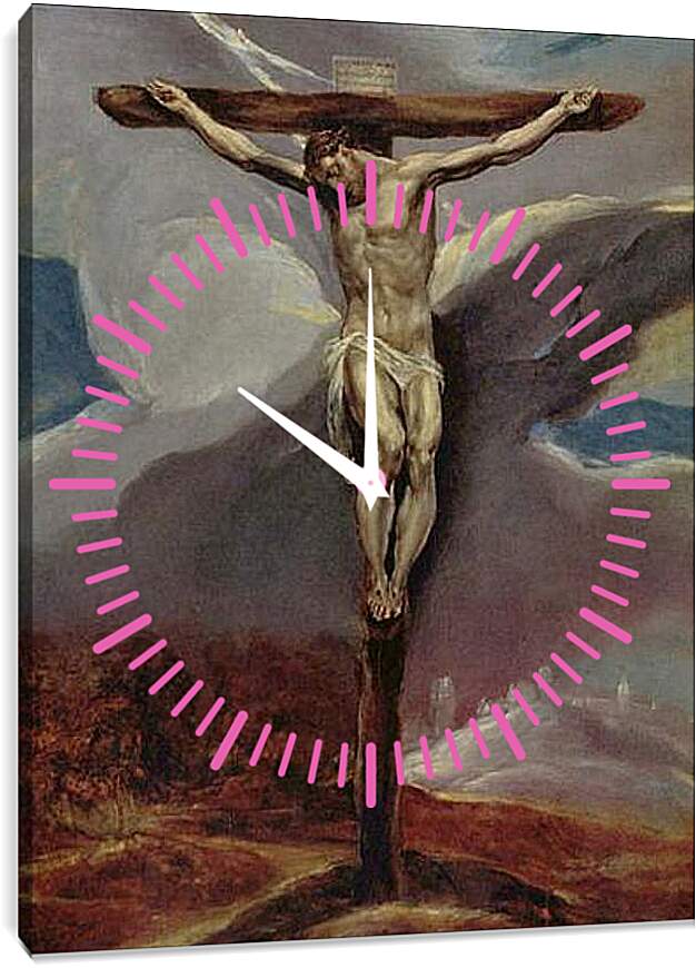 Часы картина - Christus am Kreuz. Эль Греко