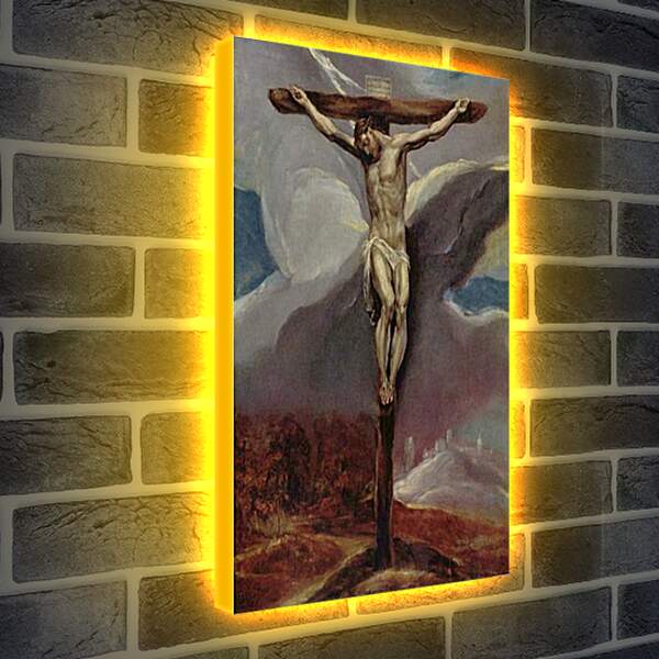 Лайтбокс световая панель - Christus am Kreuz. Эль Греко