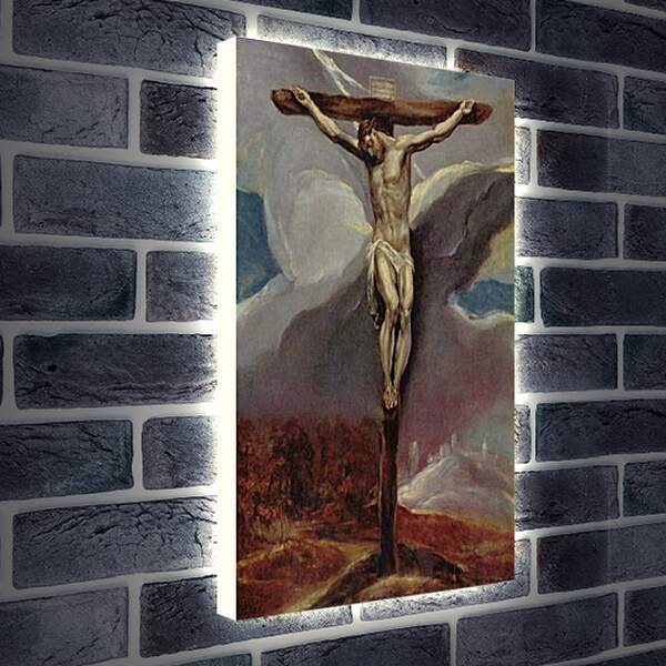 Лайтбокс световая панель - Christus am Kreuz. Эль Греко