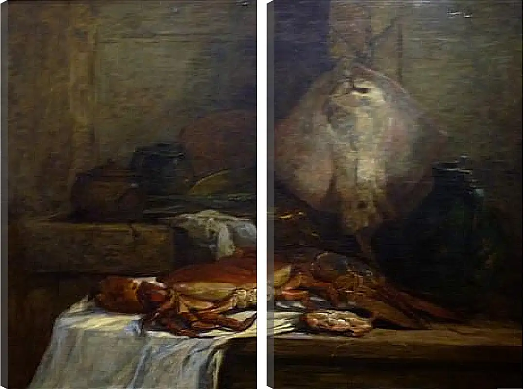 Модульная картина - Nature morte a la raie. Эжен Буден