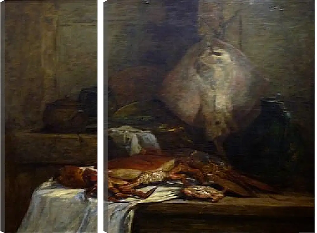 Модульная картина - Nature morte a la raie. Эжен Буден