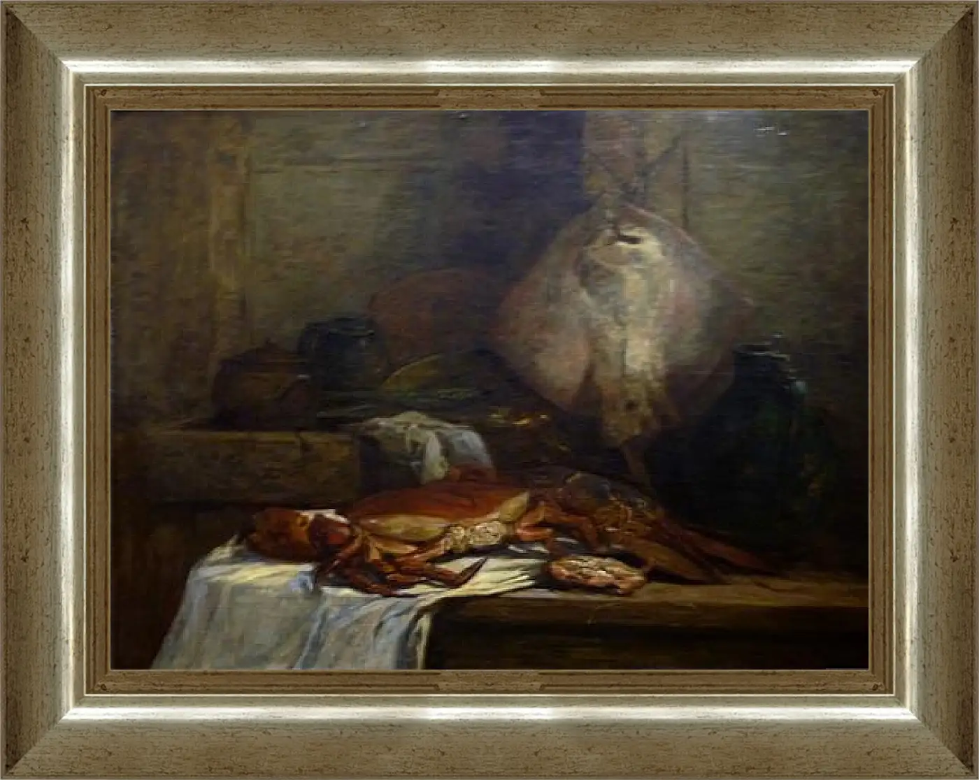 Картина в раме - Nature morte a la raie. Эжен Буден