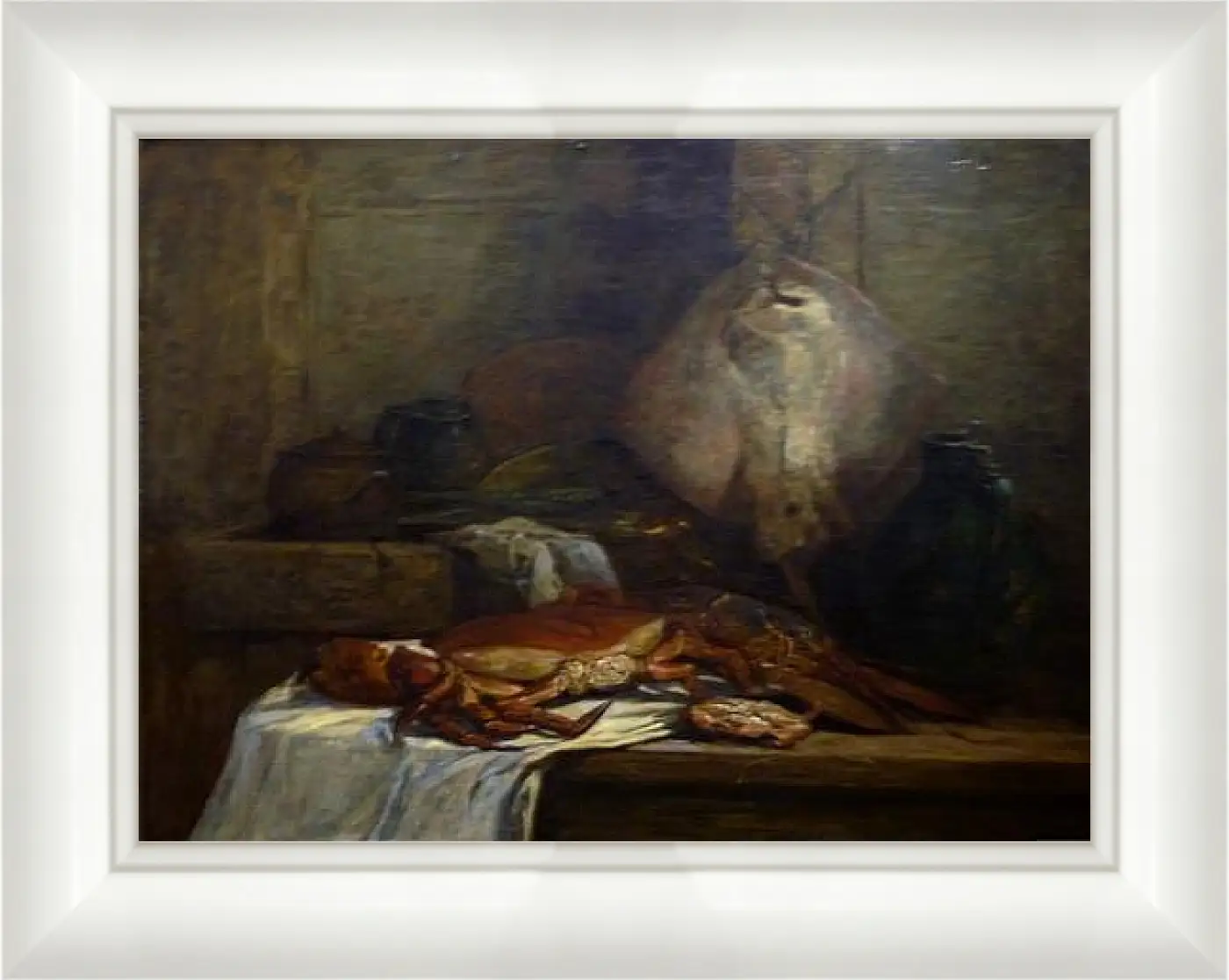 Картина в раме - Nature morte a la raie. Эжен Буден