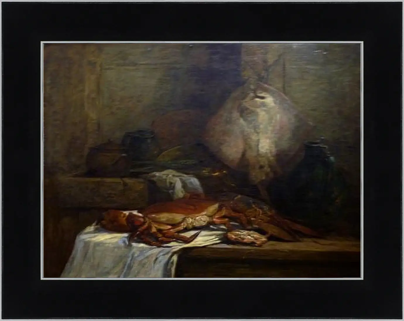 Картина в раме - Nature morte a la raie. Эжен Буден
