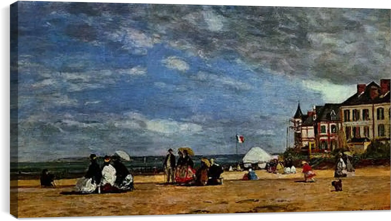 Постер и плакат - Der Strand von Trouville. Эжен Буден