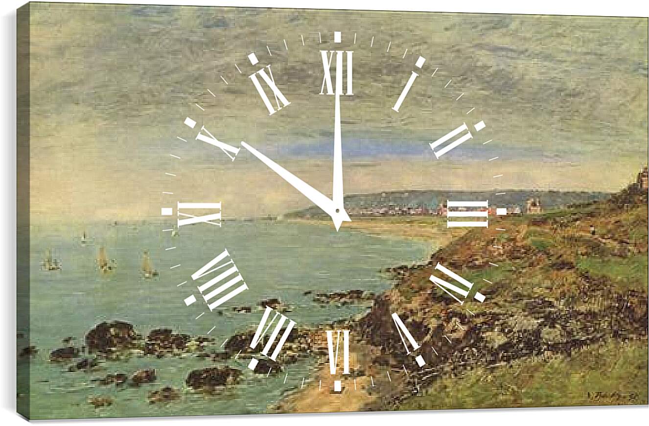 Часы картина - Atlantikkuste bei Benerville. Эжен Буден