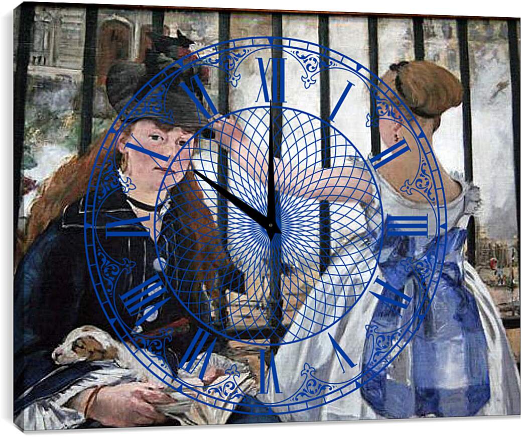 Часы картина - The Railway. Эдуард Мане