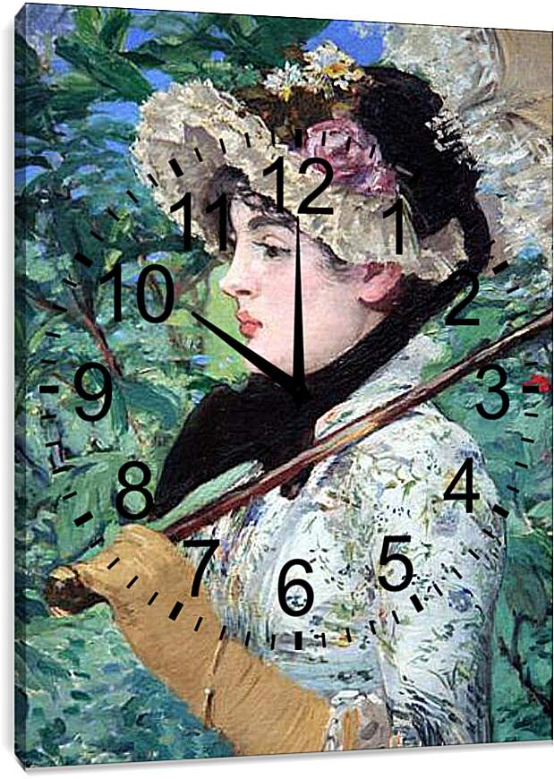 Часы картина - Spring. Эдуард Мане