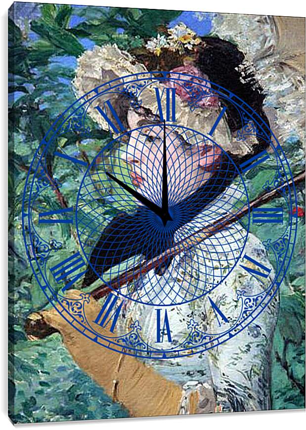 Часы картина - Spring. Эдуард Мане