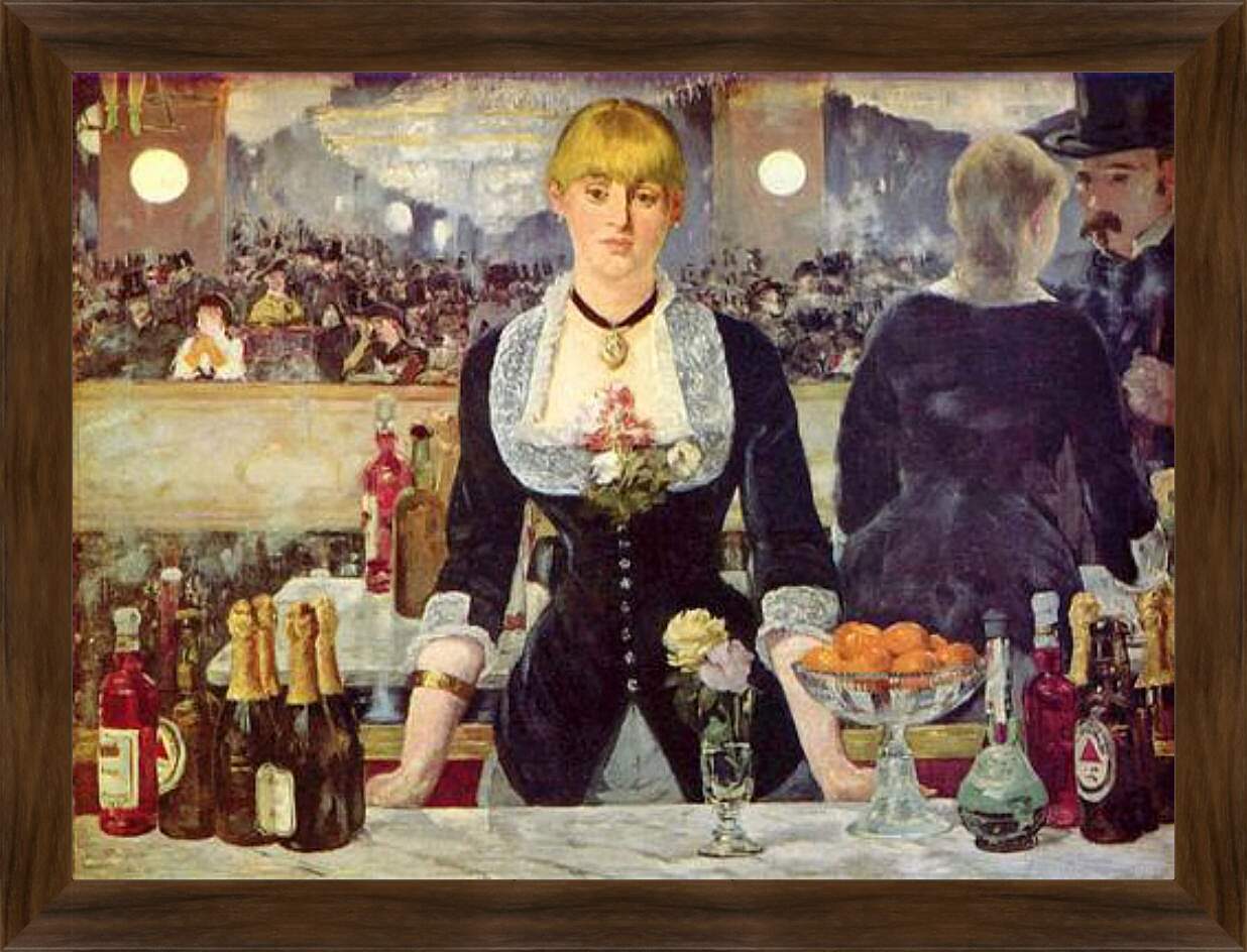Картина в раме - Bar in den Folies Bergere. Эдуард Мане
