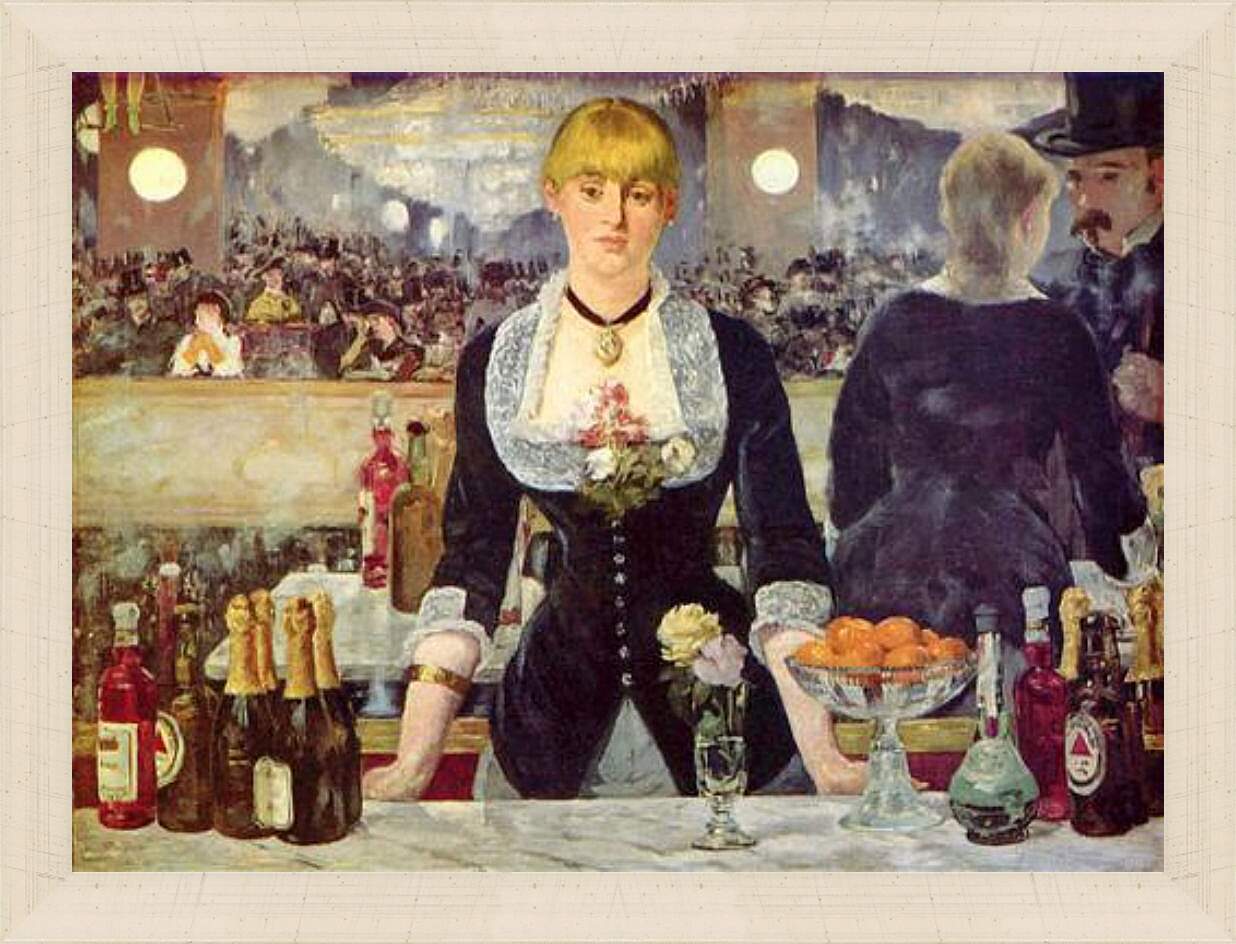 Картина в раме - Bar in den Folies Bergere. Эдуард Мане