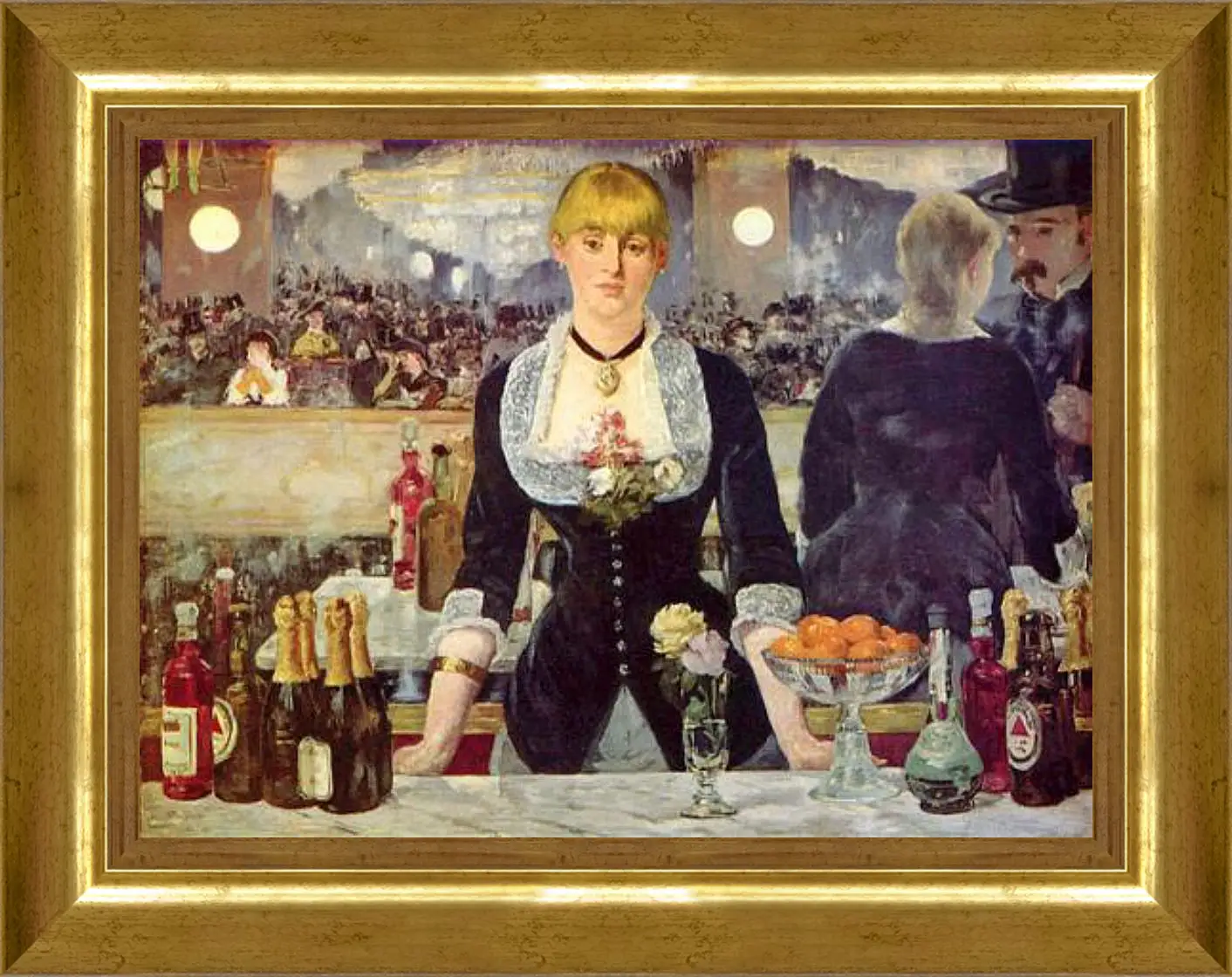 Картина в раме - Bar in den Folies Bergere. Эдуард Мане