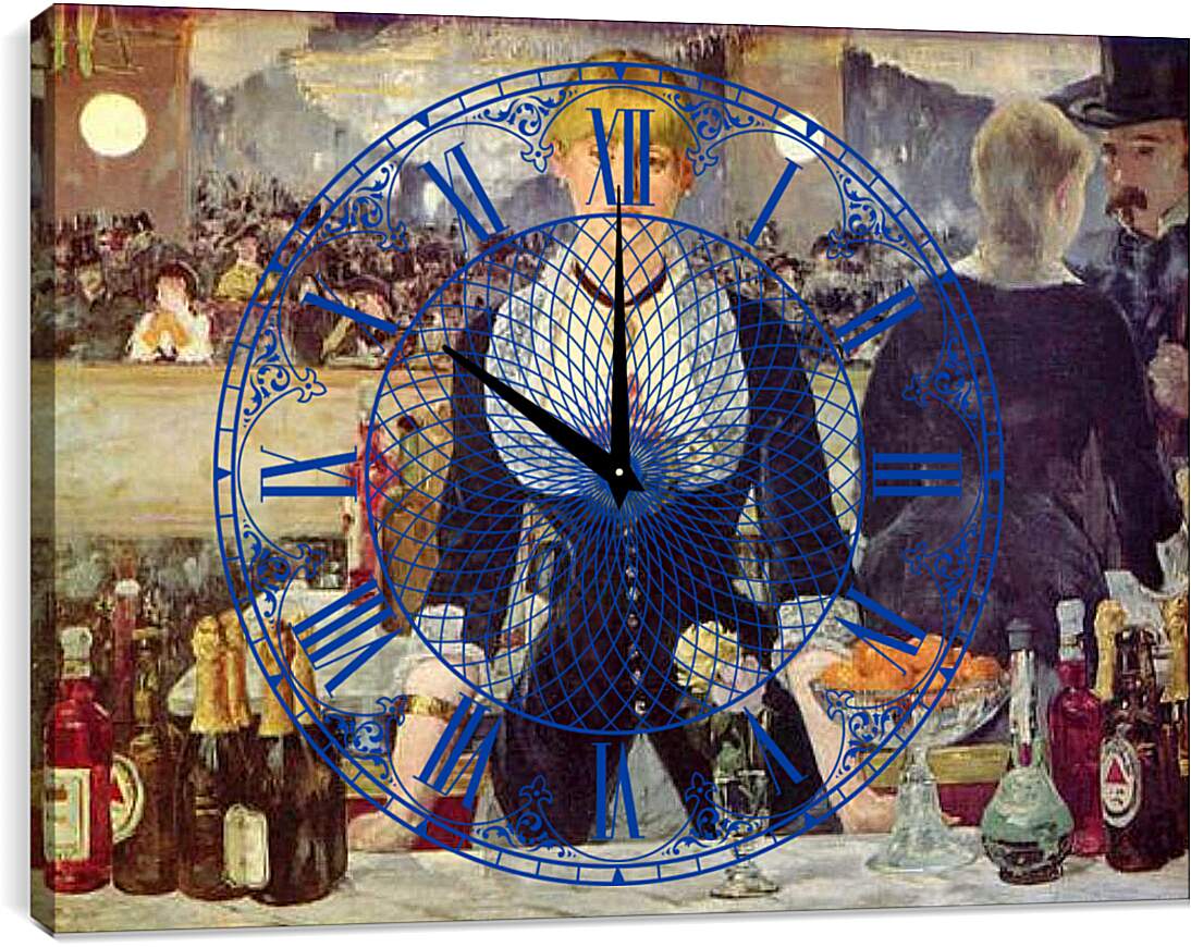 Часы картина - Bar in den Folies Bergere. Эдуард Мане