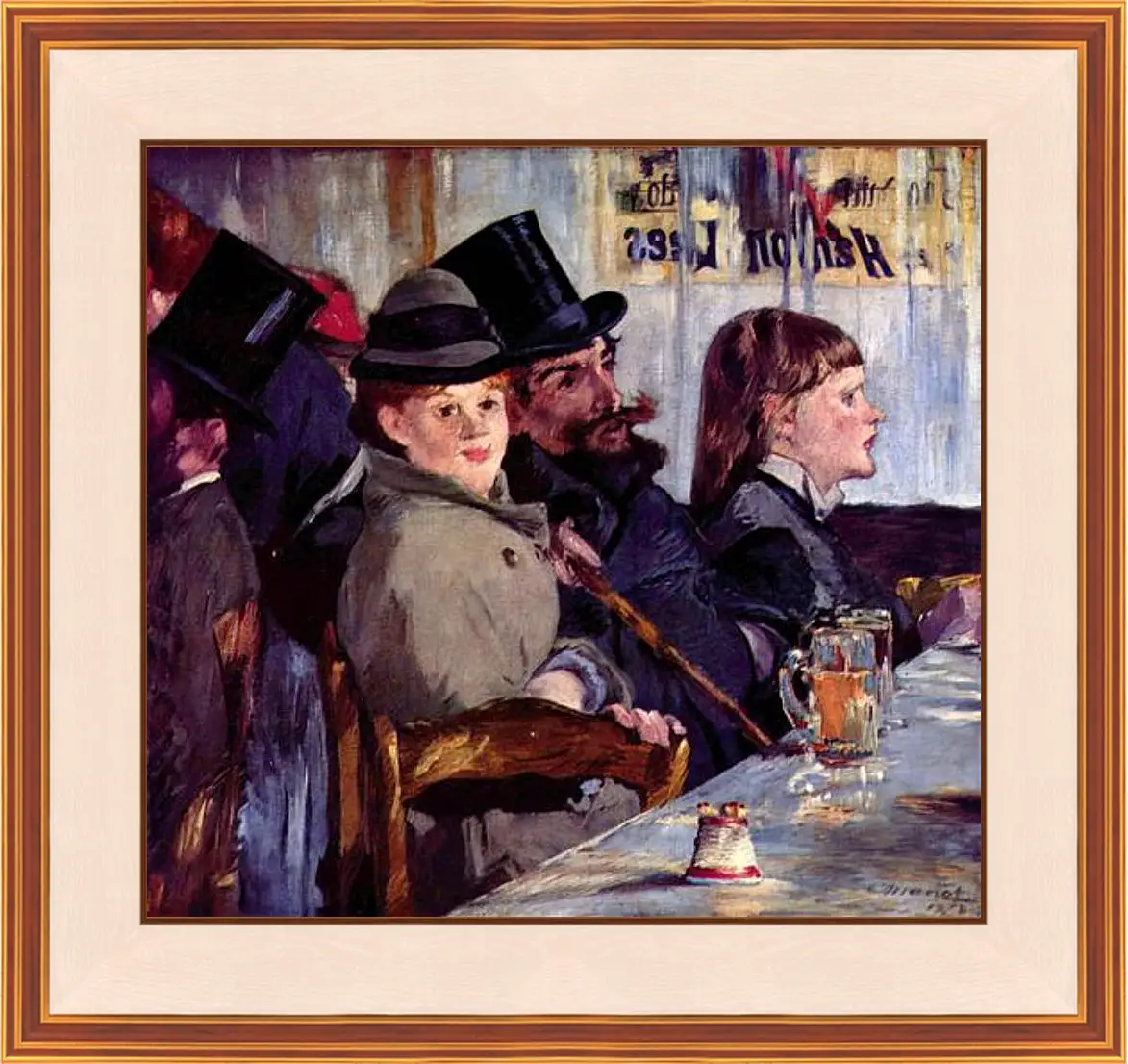 Картина в раме - Im Cafe Cabaret von Reichshoffen. Эдуард Мане
