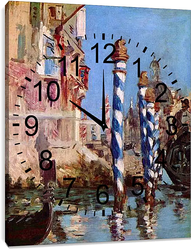 Часы картина - Canale Grande in Venedig. Эдуард Мане