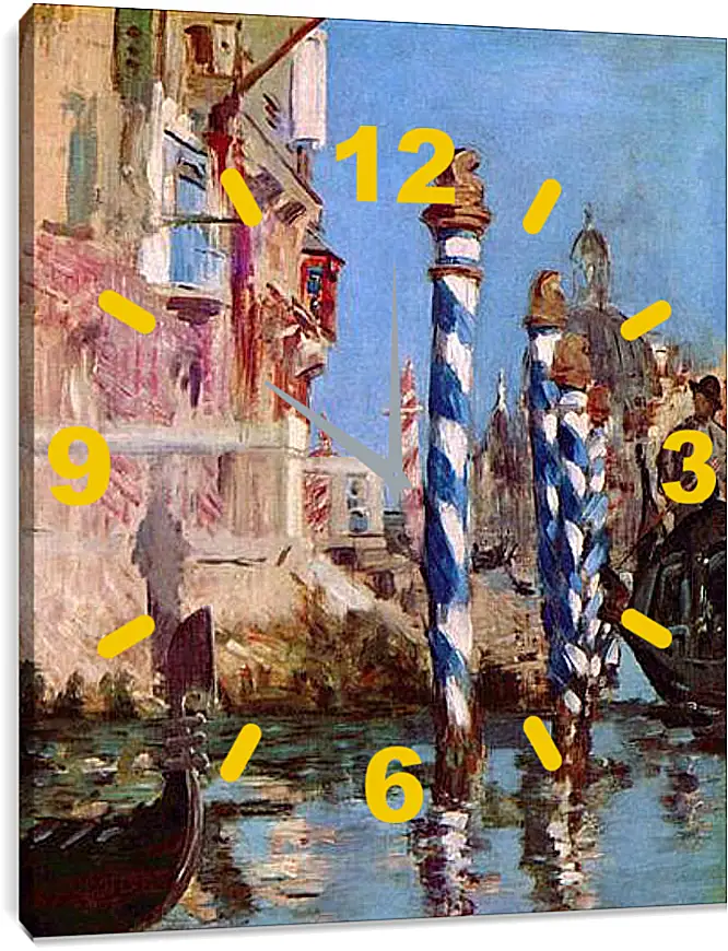 Часы картина - Canale Grande in Venedig. Эдуард Мане