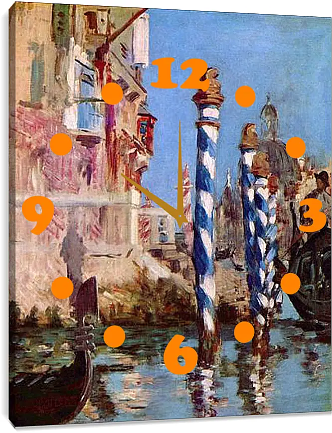 Часы картина - Canale Grande in Venedig. Эдуард Мане