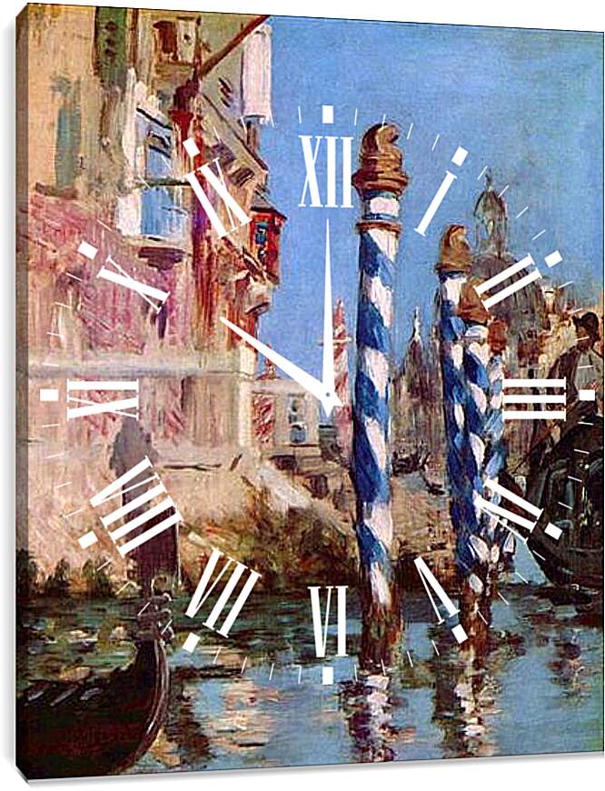 Часы картина - Canale Grande in Venedig. Эдуард Мане