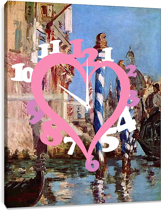 Часы картина - Canale Grande in Venedig. Эдуард Мане