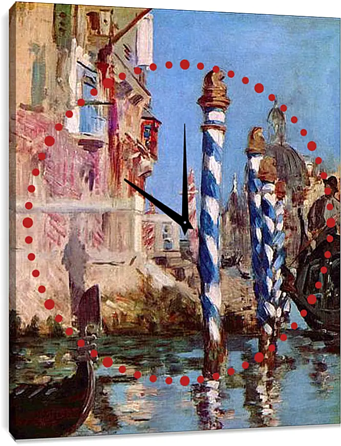 Часы картина - Canale Grande in Venedig. Эдуард Мане