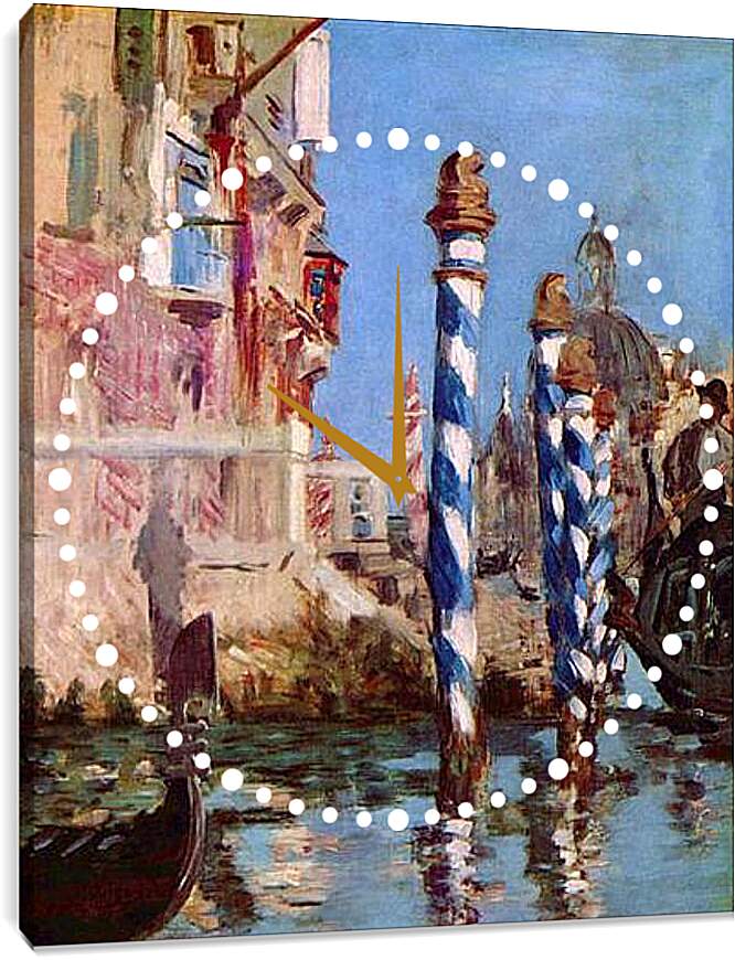 Часы картина - Canale Grande in Venedig. Эдуард Мане