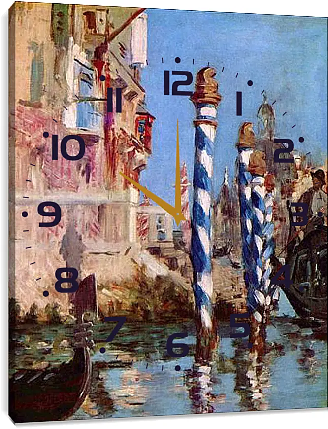 Часы картина - Canale Grande in Venedig. Эдуард Мане