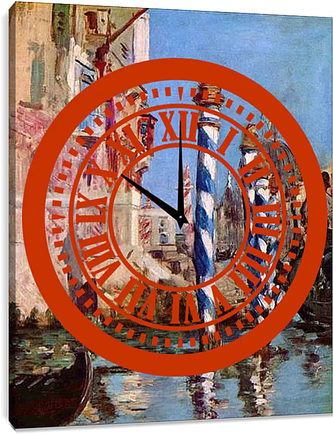 Часы картина - Canale Grande in Venedig. Эдуард Мане
