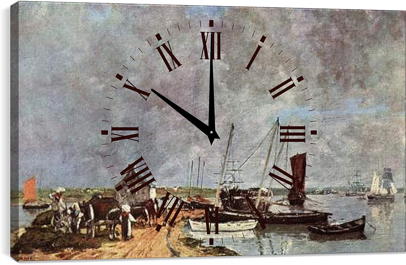 Часы картина - Seehafen. Эжен Буден