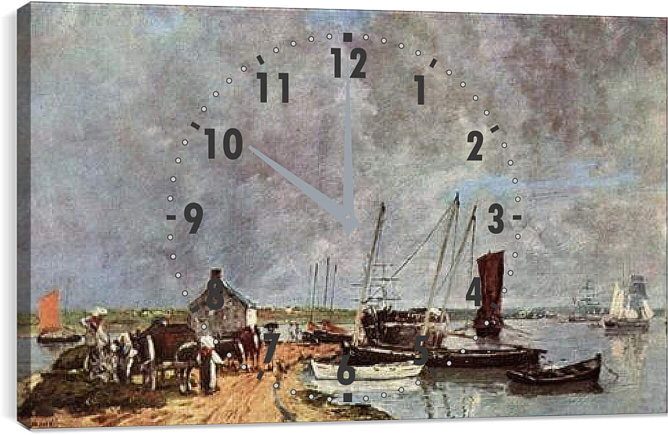 Часы картина - Seehafen. Эжен Буден