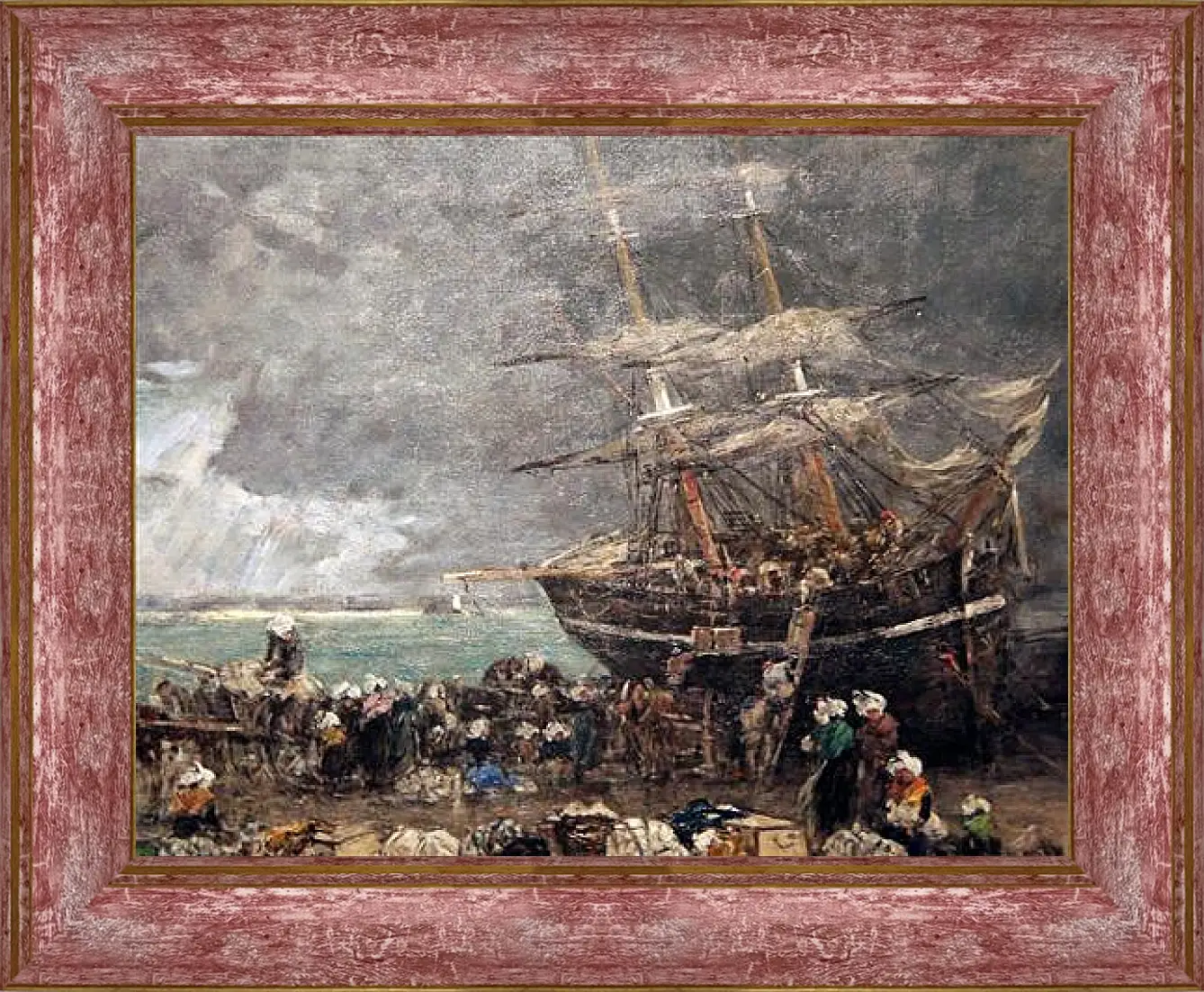 Картина в раме - Return of the Terre-Neuvier. Эжен Буден