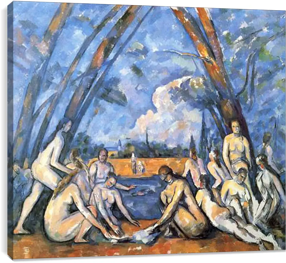 Постер и плакат - Large Bathers. Поль Сезанн