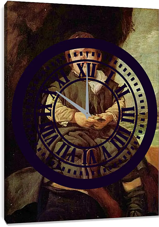 Часы картина - Portraet des Hofzwerges Francisco Lezcano. Диего Веласкес