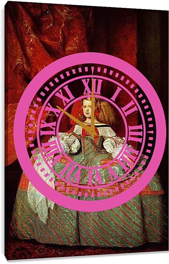 Часы картина - Portraet der Infantin Margarita als junges Maedchen. Диего Веласкес