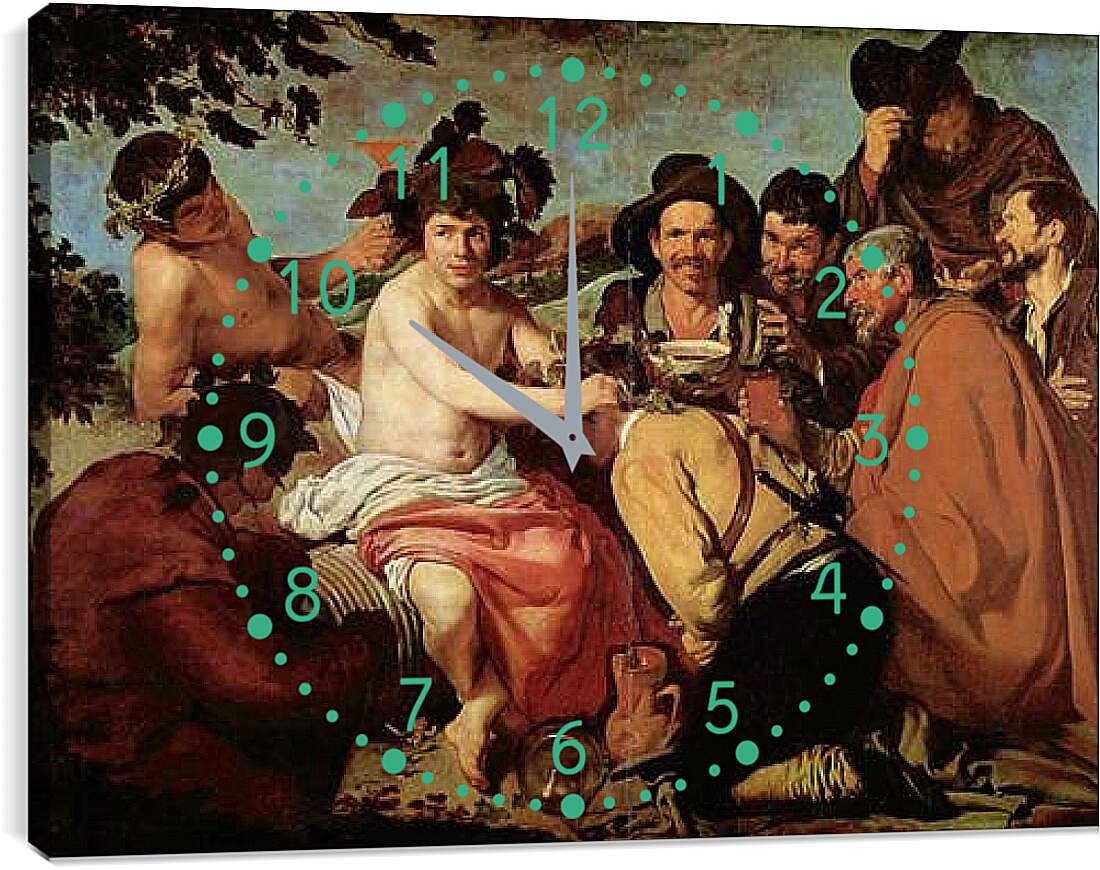 Часы картина - Los Borrachos. Диего Веласкес