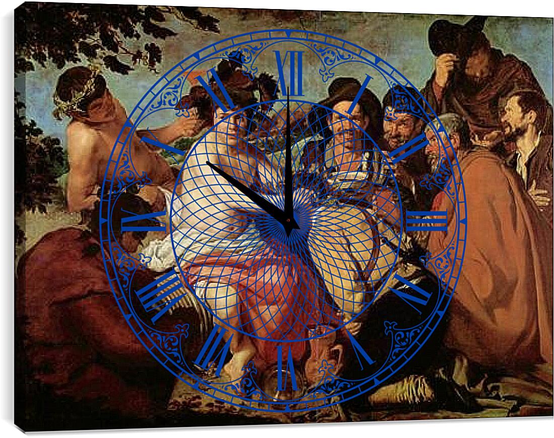 Часы картина - Los Borrachos. Диего Веласкес